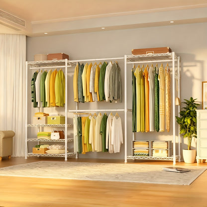 Vrijstaand Kledingrek – Draagbare Kast – Open Garderobe – Verstelbaar Rek – Stalen Kledinghouder – 230x35x180 cm – Stevig Koolstofstaal – Eenvoudige Montage
