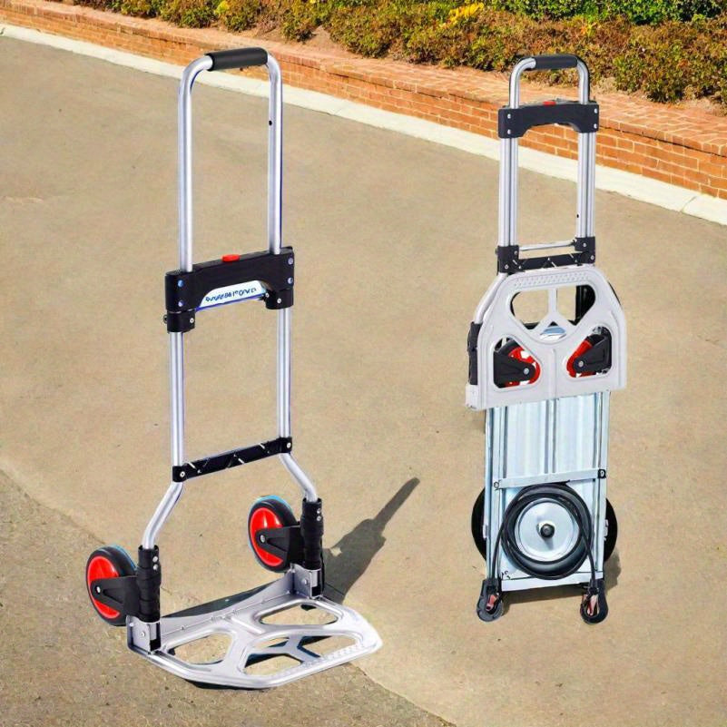 Inklapbare Steekwagen – Vouwkar – Handkar – Transportkar – Trolley – Aluminium Frame – All-Terrain Wielen