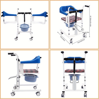 Liftstoel – Tilstoel – Transferstoel – Rolstoel – Mobiliteitsstoel – Hydraulisch Verstelbaar – Carbonstaal – Maximale Draagkracht 180 kg – Eenvoudige Hand- en Voetbediening