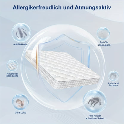 Carroltt Mattress 7-zone, Spring Mattress 22cm High, Pocket Spring Mattress Firmness Grade H3/mattresses For Adults