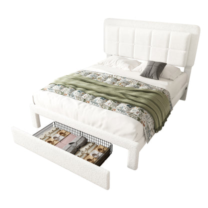 Bedframe – Bedombouw – Tweepersoonsbed – Metalen Bed – Gestoffeerd Bed – Velourse Bekleding – Verstelbaar Hoofdbord – 160x200 cm – Stevige Constructie