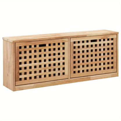 Schoenenbank – Schoenenkast – Schoenenrek – Opbergbank – Halmeubel – Massief Walnotenhout – Compact 94x20x38 cm – Flip-Top Met Opbergruimte
