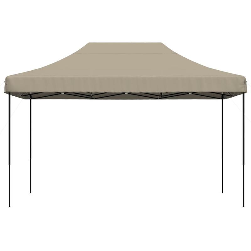 Collapsible Pop-Up Party Tent 440X292X315 Cm in Taupe Color