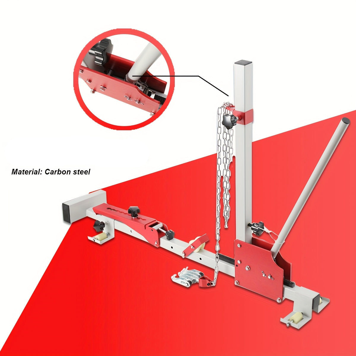 Dellenlifter – Dellenverwijderaar – Carrosseriereparatie Tool – Auto Deukentrekker – PDR Gereedschap – Carbonstaal – Maximale Trekkracht 450 kg – Hoogte Instelbaar 100-800 mm