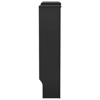 Radiatorombouw – Radiatoromkasting – Radiatorbekleding – Verwarmingsombouw – Ombouw Verwarming – Zwart Hout – 205 cm Hoog – Inclusief Extra Plankjes