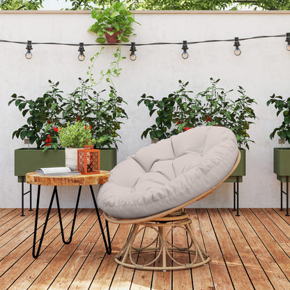 Papasanstoel – Papasstoel – Mandstoel – Draaistoel – Loungestoel – 360° Draaibaar – Weerbestendig PE Rattan