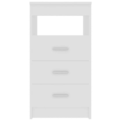 Nachtkastje – Bijzettafel – Ladekast – Nachtkast – Slaapkamerkast – Wit – 3 Lades – Compact 40x50x76 cm – Hout & Kunstboard – Geen Elektriciteit – Eenvoudige Montage