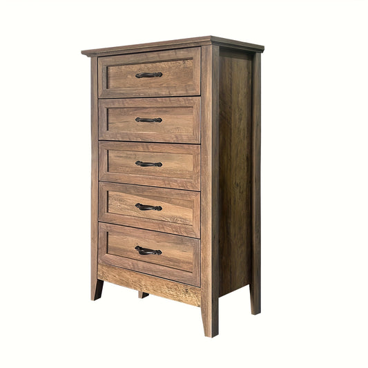 Ladekast – Ladekasten – Opbergkast – Opbergmeubel – Vintage Kast – 5 Lades – 3,2+ Kubieke Voet Opbergruimte – Wit – Stevige Constructie – Eenvoudige Montage