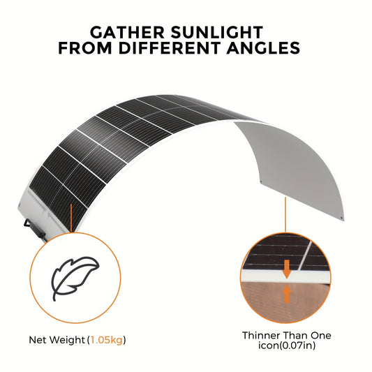 Flexibele Zonnepanelen – Buigbare Zonnecel Panelen – Zonnepaneel Set – Solar Module – 4x 80W 320W Totaal – Monokristallijn – Hoog Rendement – Lichtgewicht – Weerbestendig – 12V/24V Compatible