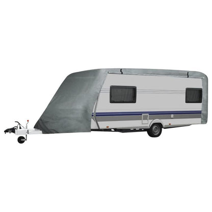 Caravanhoes – Caravanhoes Cover – Camperhoes – Beschermhoes – Trailerhoes – Grijs – 4,27-5,18 m – Waterbestendig Polypropyleen – Verstelbare Bevestigingsbanden