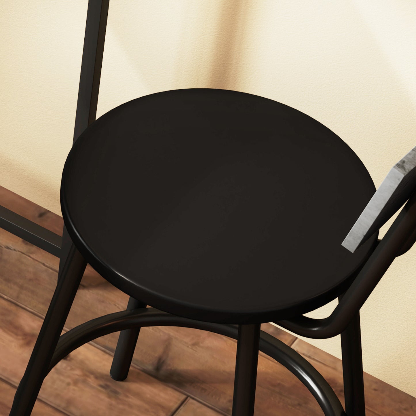 Barset – Bartafel – Barmeubel – Barstoelen – Hoge Eettafel – Lichtgrijs – Ruimtebesparend Design – Stalen Frame Met MDF Blad