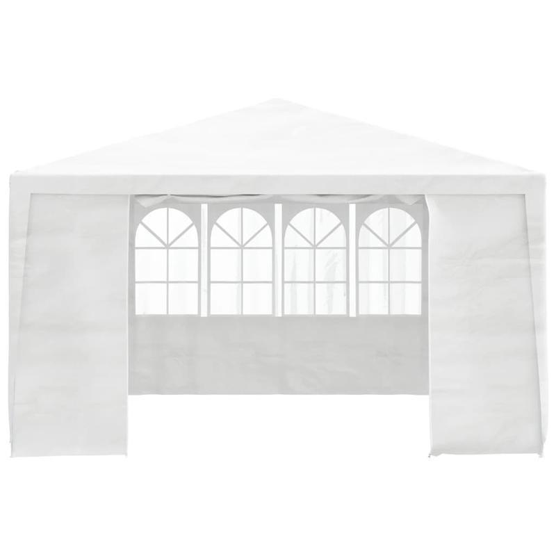 Professional Party Tent with Sidewalls, 90 g/square meter, 4x4m, White – Sturdy and Durable, Easy to Assemble, Ideal for Gatherings, Parties, Weddings, Camping, and Outdoor Activities, Portable Changing Tent, Camping Equipm