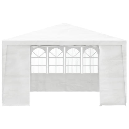 Professional Party Tent with Sidewalls, 90 g/square meter, 4x4m, White – Sturdy and Durable, Easy to Assemble, Ideal for Gatherings, Parties, Weddings, Camping, and Outdoor Activities, Portable Changing Tent, Camping Equipm