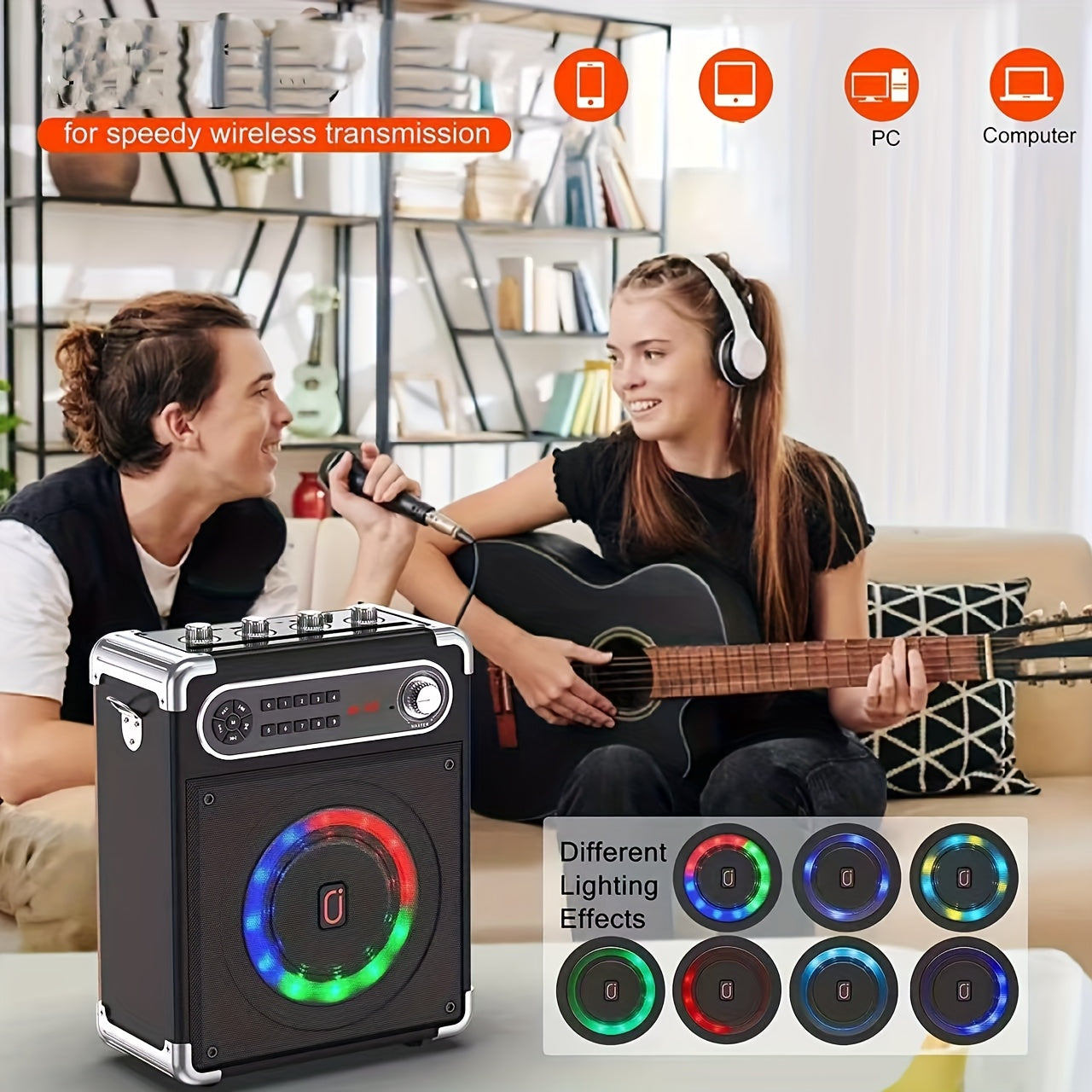 Draadloze Speaker – Bluetooth Speaker – Draagbare Speaker – Karaoke Speaker – Party Speaker – 200W Stereo Geluid – Karaoke Met 2 Microfoons