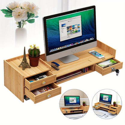 Bureau Organizer – Bureaurek – Desk Organizer – Opbergdoos – Documentenhouder – Houtkleur – Stevig Duurzaam Materiaal – Compact Formaat