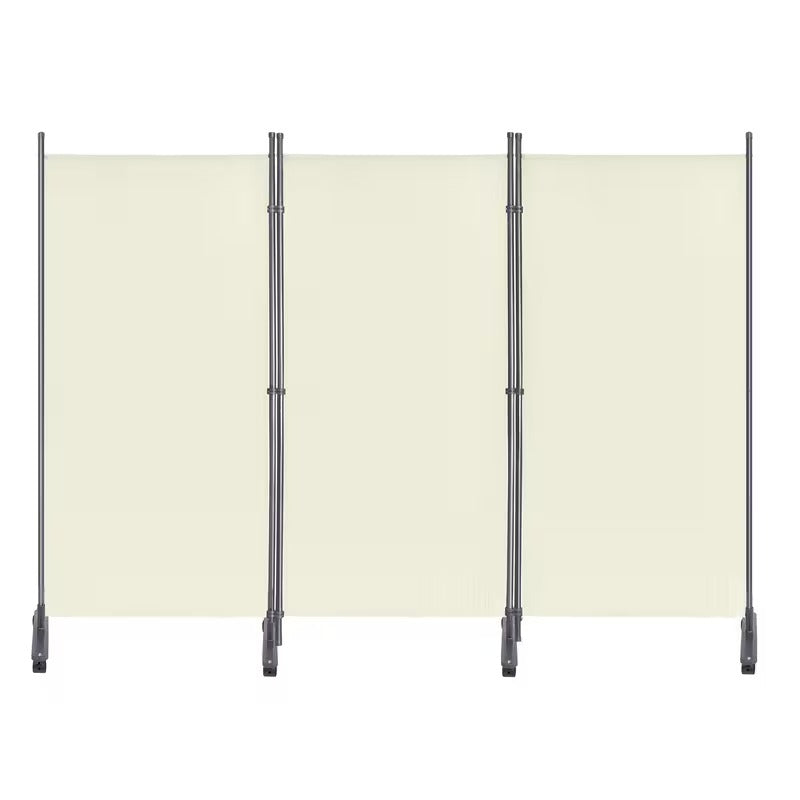 Kamerscherm – Kamerverdeler – Roomdivider – Paravent – Scheidingswand – Vouwbaar – Vrijstaand – Polyester Doek – 275x180 cm – Beige – 3-delig