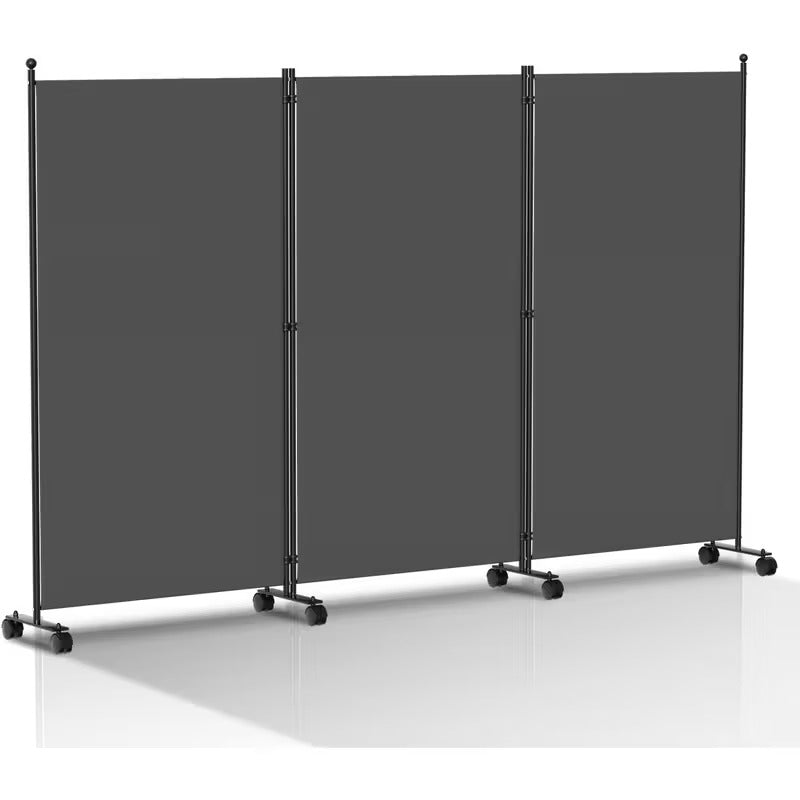Vouwscherm – Kamerscherm – Paravent – Ruimteverdeler – Privacy Scherm – 3 Delig Antraciet – 275x180 cm – Stevig Metalen Frame – Weerbestendig Polyester