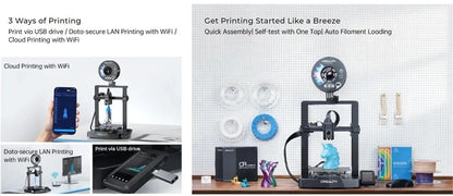 3D-printer – 3D Printer – 3D Printerset – 3D Printapparaat – 3D Printmachine – Groot Bouwvolume 220x220x240 mm – Automatisch Nivelleren & 0,1 mm Printnauwkeurigheid