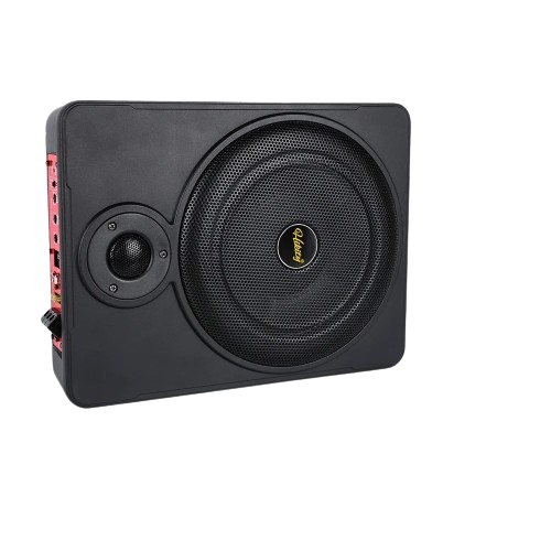 Podofo - Auto Subwoofer Audio - Krachtige luidspreker - 800W - 90db - Onderstoel Woofer - SLANKE Actieve Subwoofer - Behuizing met kabel - Zwart
