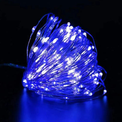 Cwylod - Led koperdraad Lichtsnoer - Waterdicht - LED Lichtsnoer - Werkt op Batterijen - DIY Bruiloft Feest Kerstdecoratie - 3V - 5m - Blauw - QUORE