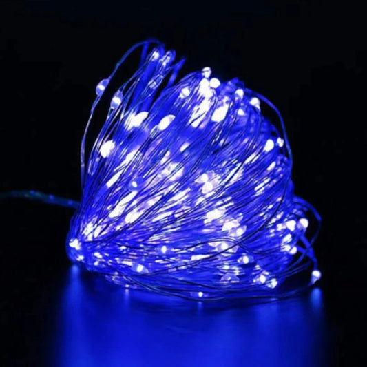 Cwylod - Led koperdraad Lichtsnoer - Waterdicht - LED Lichtsnoer - Werkt op Batterijen - DIY Bruiloft Feest Kerstdecoratie - 3V - 5m - Blauw - QUORE