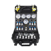 Vevor - Hydraulic pressure test kit - Pressure gauge set for air conditioning or refrigeration systems in case - 10/100/250/400/600bar 5 meters - 13 test couplings - 14 T-pieces - 5 test hoses