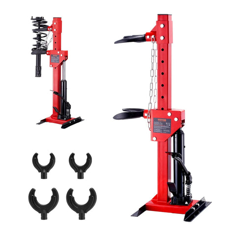 Vevor - Krik - Autokrik - Garagekrik - Strut Spring Compressor - 4,5 ton / 9920 LBS - Hydraulische krik 1 ton nominale compressiekracht - Auto Strut - Rood
