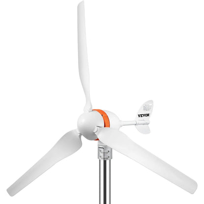 Windturbine - Windmolen Generator - Windturbine Generator – Windenergie - Wind Turbine - 12V - 24A - 900RPM - 400W - 3 Nylonvezel Blades - Wit - QUORE