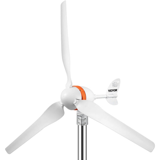 Windturbine - Windmolen Generator - Windturbine Generator – Windenergie - Wind Turbine - 12V - 24A - 900RPM - 400W - 3 Nylonvezel Blades - Wit