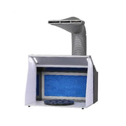 Airbrush - Airbrush spuitcabine - Draagbaar - Airbrush verfspuitcabine kit - met 4 LED-lampen - Krachtige dubbele afzuigventilatoren - Zilver