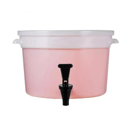 Dispenser - Drankendispenser - Plastic Sapdispenser - met Kraan en Deksel - IJstheedispenser - 2 x 5 Gallon - Transparant Wit