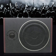 Auto Subwoofer Audio - Ultra Dun - Auto Onderstoel Actieve Subwoofer - Auto Luidspreker - 12V - 600W - Roestvrij Staal - 8 Inch - Voertuig Audio - Zwart