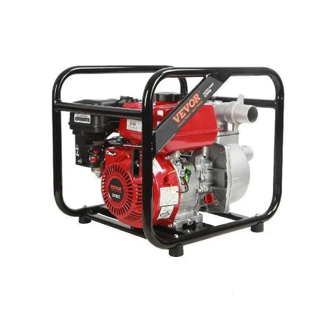 Vevor - Water Pump - Utility Pump - Gasoline Engine Water Pump - 4-Stroke Gas Powered - 7HP - 265GPM - Waste Water Transfer Pump for Pool Irrigation - Red