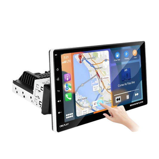 Podofo - Auto Multimedia Speler - 9inch - 2GB - 64GB - 1Din - Carplay Scherm - Touchscreen - GPS-navigatie - WIFI - Bluetooth - FM/RDS - Autoradio