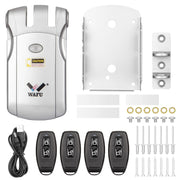 Slank Deurslot - Slim Deurslot - Smart Lock - Smart Door Lock - Elektrisch Deurslot - Elektronisch Draadloos Sleutelloos - Dealbolt Slot - Afstandsbediening - Alleen slot - Zinklegering - Zilver