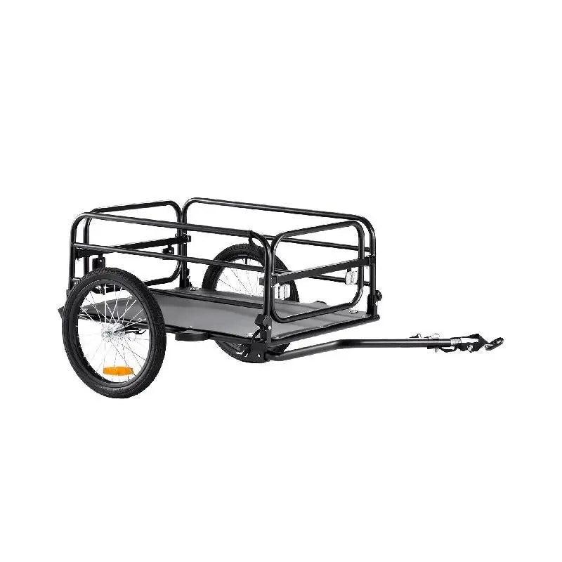 Vevor - Fietskar - Opvouwbaar - met Universele Koppeling - Compacte Opslag - 160 lbs Capaciteit - Geschikt voor 22"-28" Fietswielen - Zwart - QUORE