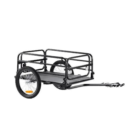 Vevor - Bicycle Trailer - Foldable - with Universal Coupling - Compact Storage - 160 lbs Capacity - Fits 22"-28" Bicycle Wheels - Black
