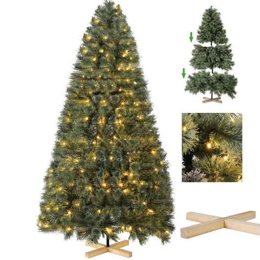 Artificial Christmas Tree - Christmas Tree Plastic - Triumph Tree - PVC Leaf Tree - For Home Decoration, Garden, Shopping Mall &amp; Restaurant - 180cm with Lighting - Vegetable