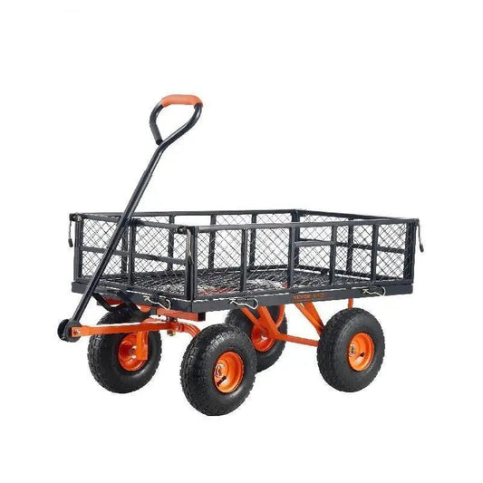 Deeper Festival Trolley - Garden Cart - Utility Wagon - with easy assembly - Versatile dump truck - Wheelbarrow with 400 lbs load capacity - Black