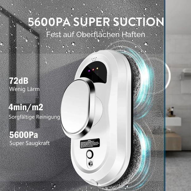 Robot raamreiniger - Robotstofzuiger - Elektrische Glasreiniger - <800W - 240V - 72dB - 5600pa - Afstandsbediening - voor Thuis - Wit