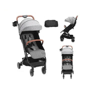 Vevor - Kinderwagen - 3 in 1 - Kinderwagen - Opvouwbare Trolley voor Baby's - met 95°-175° Verstelbare Rugleuning - 0/90° Verstelbare Voetensteun - Grijs