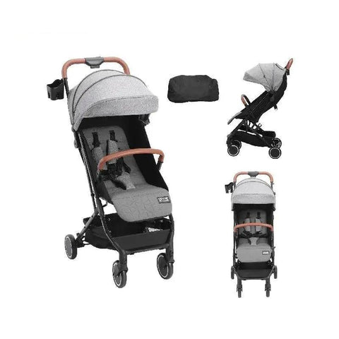 Vevor - Kinderwagen - 3 in 1 - Kinderwagen - Opvouwbare Trolley voor Baby's - met 95°-175° Verstelbare Rugleuning - 0/90° Verstelbare Voetensteun - Grijs