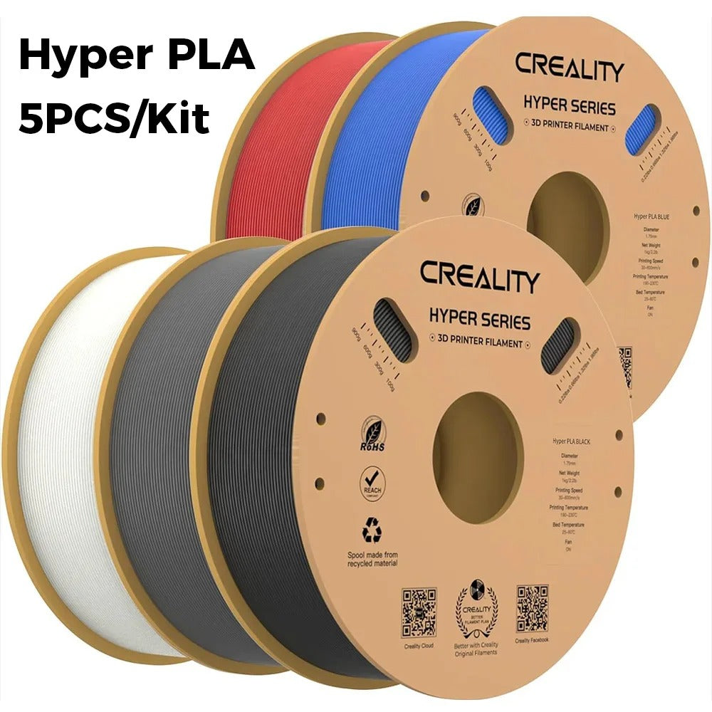 3D Printer Filament - PLA Filament - 1kg - 5st - 1.75mm Dimensionale Nauwkeurigheid - voor de Meeste FDM Printers - Multicolor - QUORE