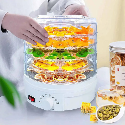 Food Dehydrator - Drying Oven - Fruit Dryer - 5 Trays - 220V - Meat Dehydrated - Drying Machine - Transparent
