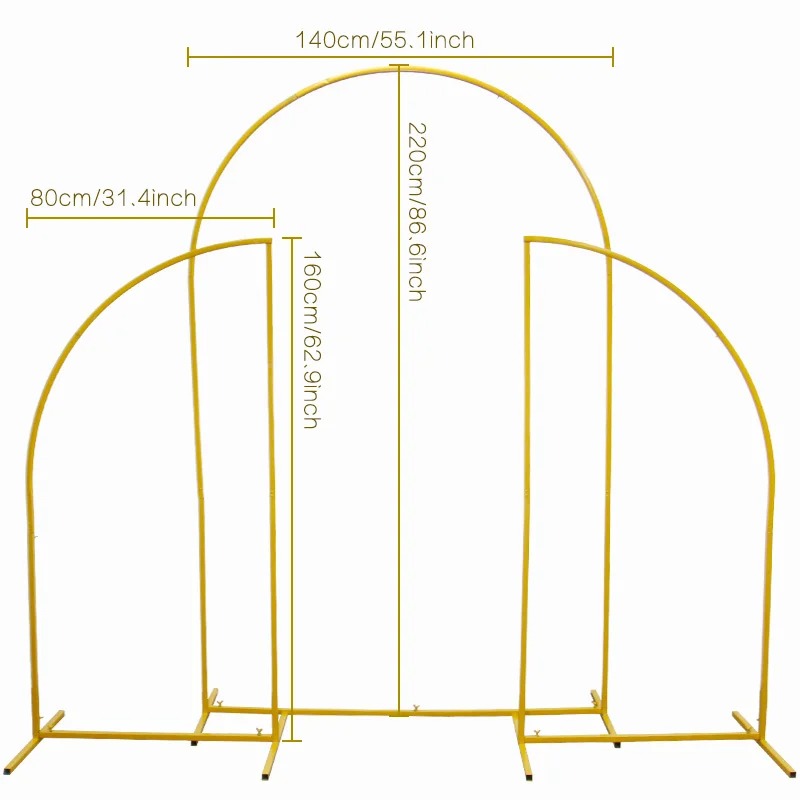 Ballonnenboog-Frameset met Basis - Verstelbare Ballonstandaard - Bruiloftsboog - Ballonnen - Verjaardagsboog voor Feestdecoratie - Bruiloftsdecoratie - Ballonslinger-  Ballonstandaard - Goud - QUORE