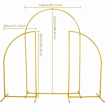 Ballonnenboog-Frameset met Basis - Verstelbare Ballonstandaard - Bruiloftsboog - Ballonnen - Verjaardagsboog voor Feestdecoratie - Bruiloftsdecoratie - Ballonslinger-  Ballonstandaard - Goud - QUORE