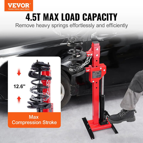 Vevor - Krik - Autokrik - Garagekrik - Strut Spring Compressor - 4,5 ton / 9920 LBS - Hydraulische krik 1 ton nominale compressiekracht - Auto Strut - Rood