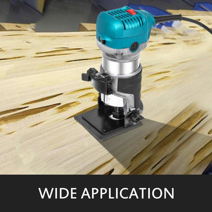 Bovenfrees - Houtfrees - Elektrische Handtrimmer - Hoge Kwaliteit - 710W - 220V - 30000RPM - Vaste basis - Kantelbare basis - Duikbasis - Groen