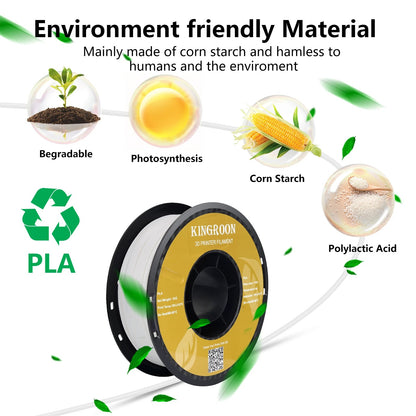 3D Printer Filament - PLA Filament - 10KG - 10pcs - 1.75mm Dimensional Accuracy - for Most FDM Printers - Multicolor