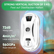 Robotstofzuiger - Ramenreinigingsrobot - <800W - 240V - Ultradunne Robotstofzuiger - Wit